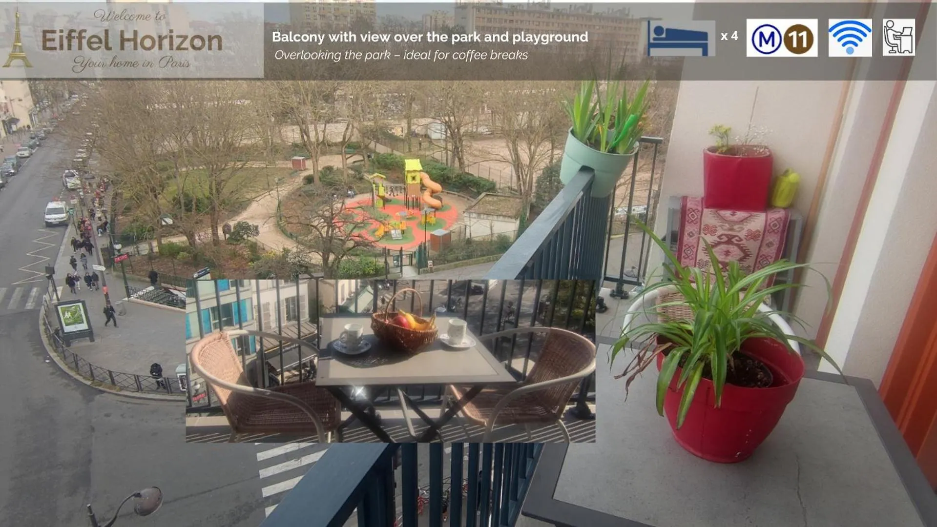 Eiffel Horizon - Grand Espace Familial Au Pied Du Metro Paris Rum i privatbostad